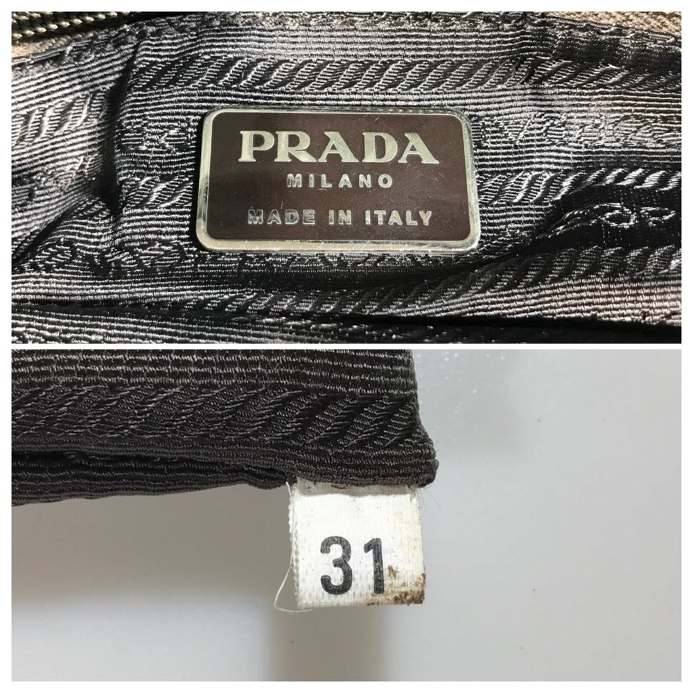344154F V Prada Tote Bag Khaki Nylon - Picture 10 of 12
